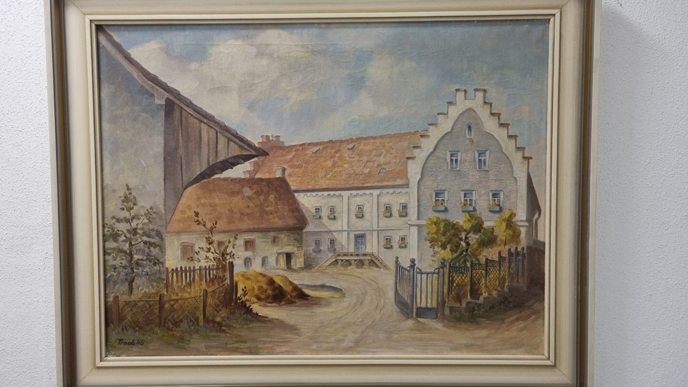 Ölbild der Oberen Mühle, Maler und Jahr unbekannt