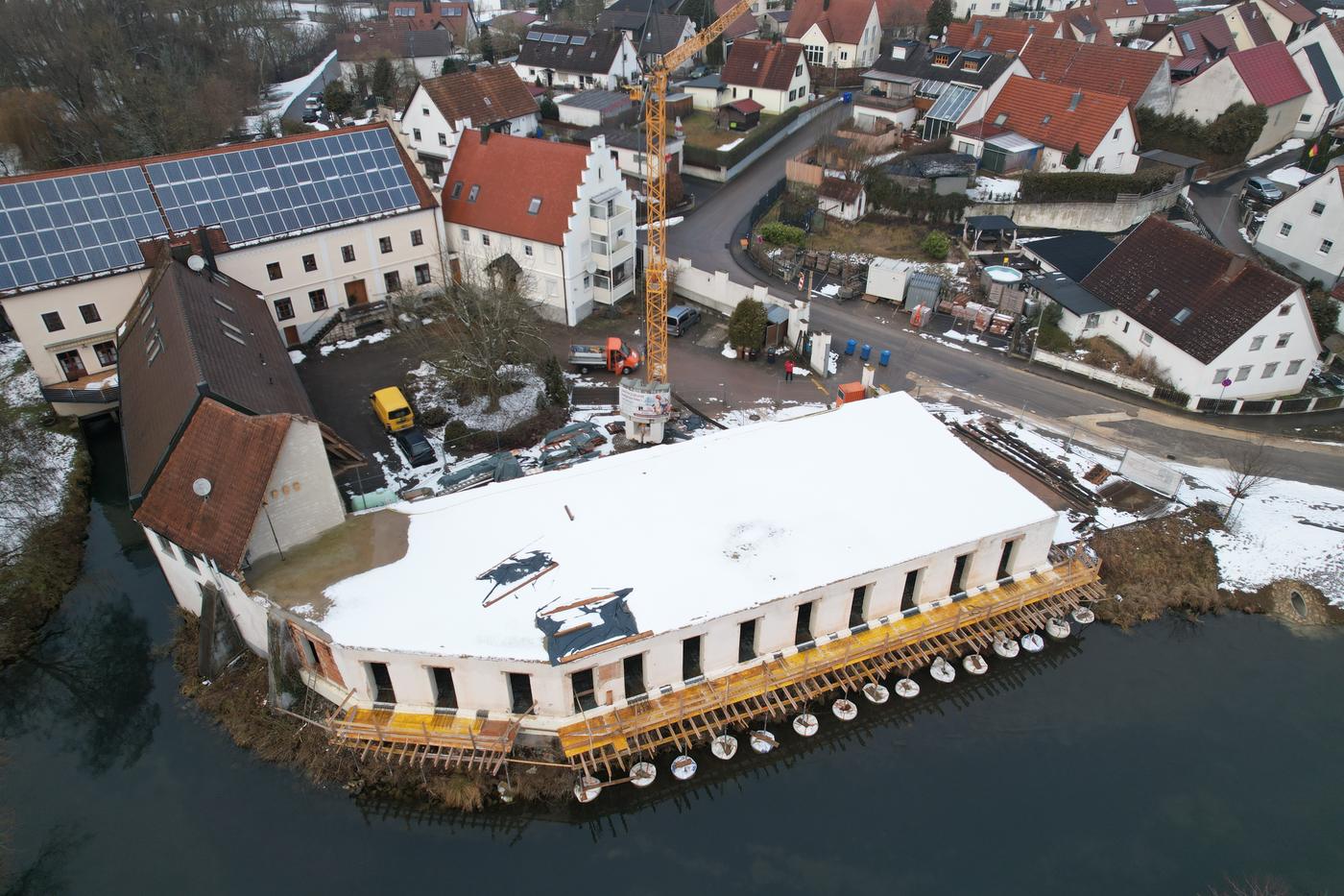 Die Baustelle im Schnee, 2. Februar 2026
